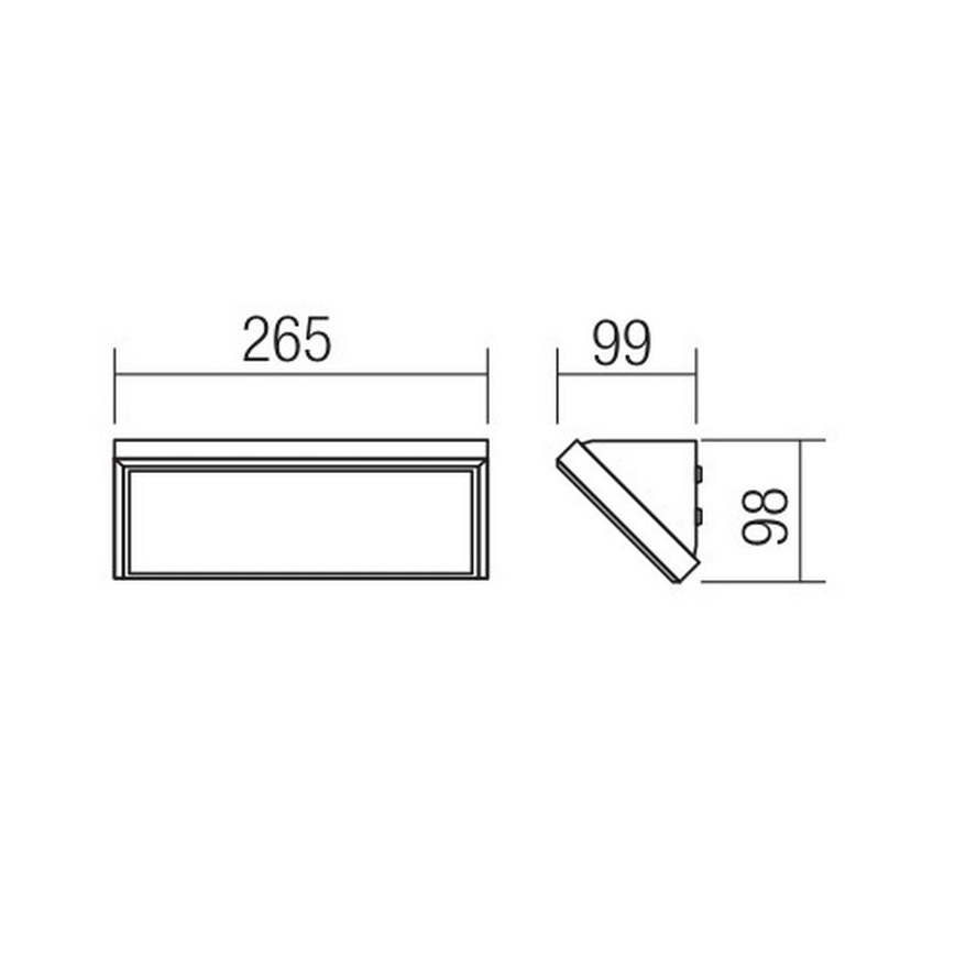 Redo 90159 - LED välisseinavalgusti MAKO LED/12W/230V IP65