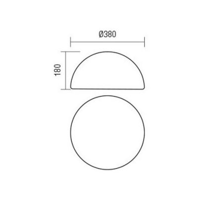 Redo 90167 - Välisvalgusti BLOB 1xE27/23W/230V Ø 38 cm IP65 valge