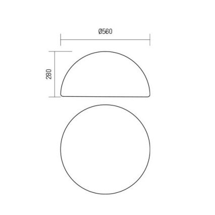 Redo 90169 - BLOB välisvalgusti 1xE27/23W/230V, läbimõõt 56 cm, IP65, valge