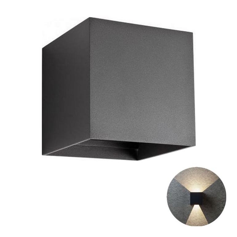 Redo 90173 - LED Väli seinavalgusti VARY 2xLED/6W/230V 3000K IP54 antratsiit