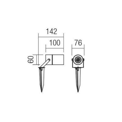 Redo 90183 - Välilamp PIT 1xGU10/35W/230V IP65