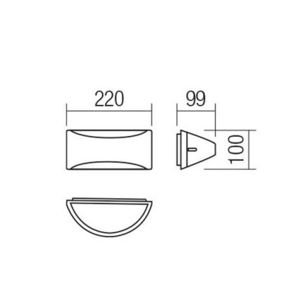 Redo 90191 - LED Väli seinavalgusti SCUDO LED/10W/230V 3000K IP54 antratsiit