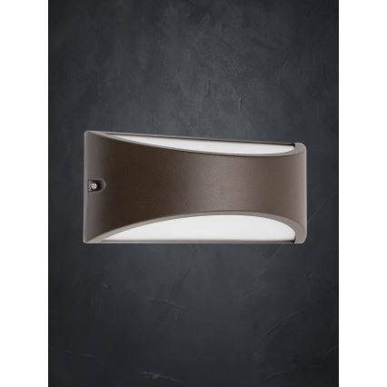 Redo 90192 - LED Väli seinavalgusti SCUDO LED/10W/230V 3000K IP54 pruun
