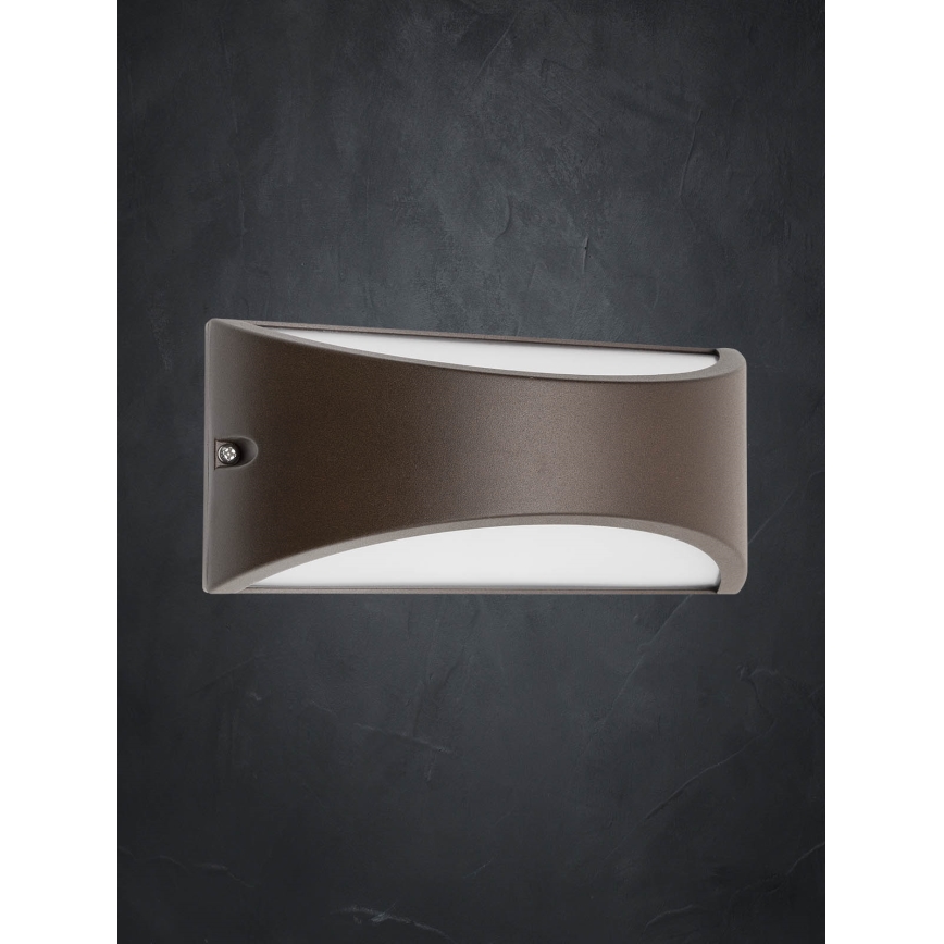 Redo 90192 - LED Väli seinavalgusti SCUDO LED/10W/230V 3000K IP54 pruun