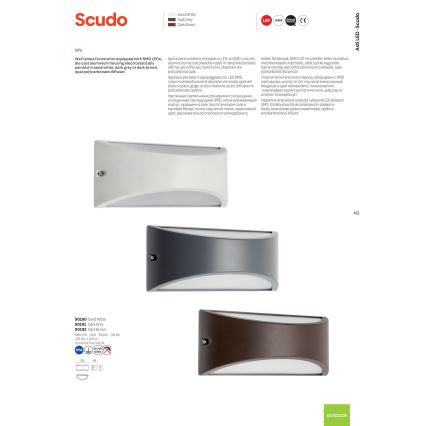 Redo 90192 - LED Väli seinavalgusti SCUDO LED/10W/230V 3000K IP54 pruun