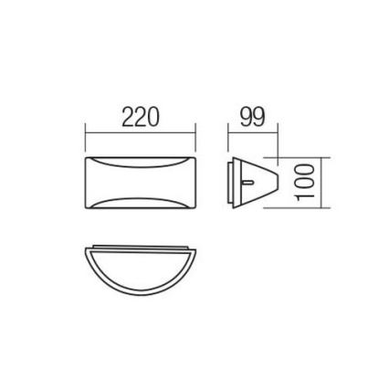 Redo 90192 - LED Väli seinavalgusti SCUDO LED/10W/230V 3000K IP54 pruun