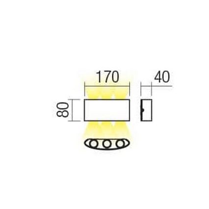 Redo 90226 - LED Väli seinavalgusti FABO LED/6W/230V 3000K IP54 hall