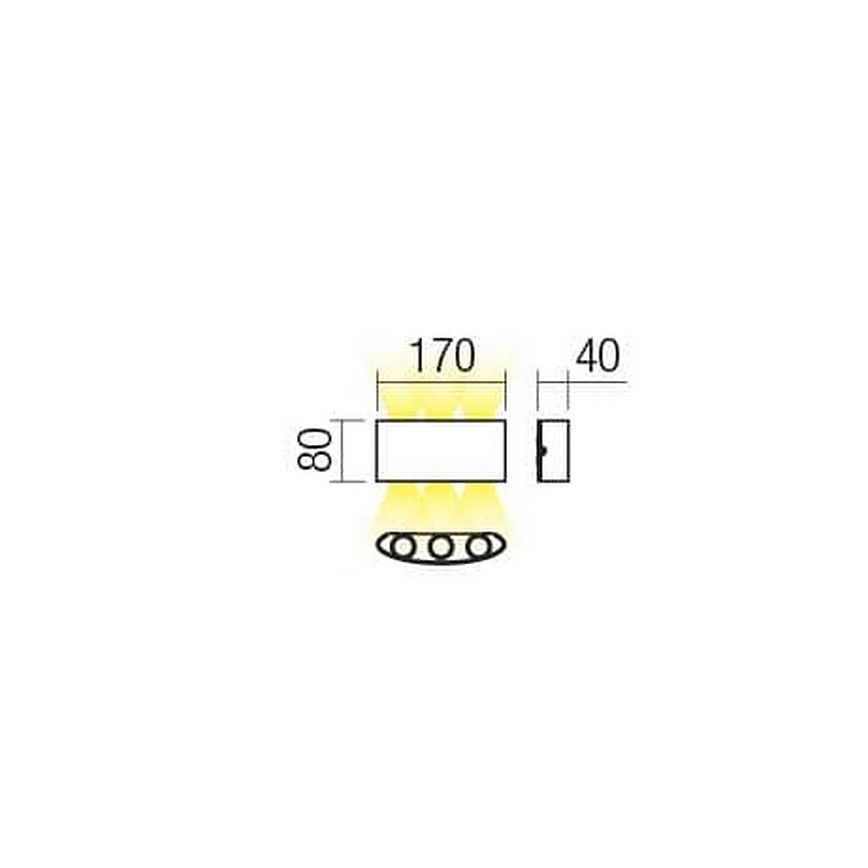 Redo 90226 - LED Väli seinavalgusti FABO LED/6W/230V 3000K IP54 hall