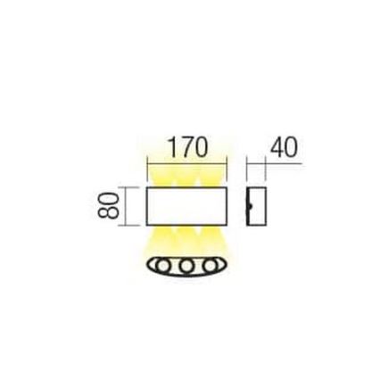 Redo 90227 - LED Väli seinavalgusti FABO LED/6W/230V 3000K IP54 pruun