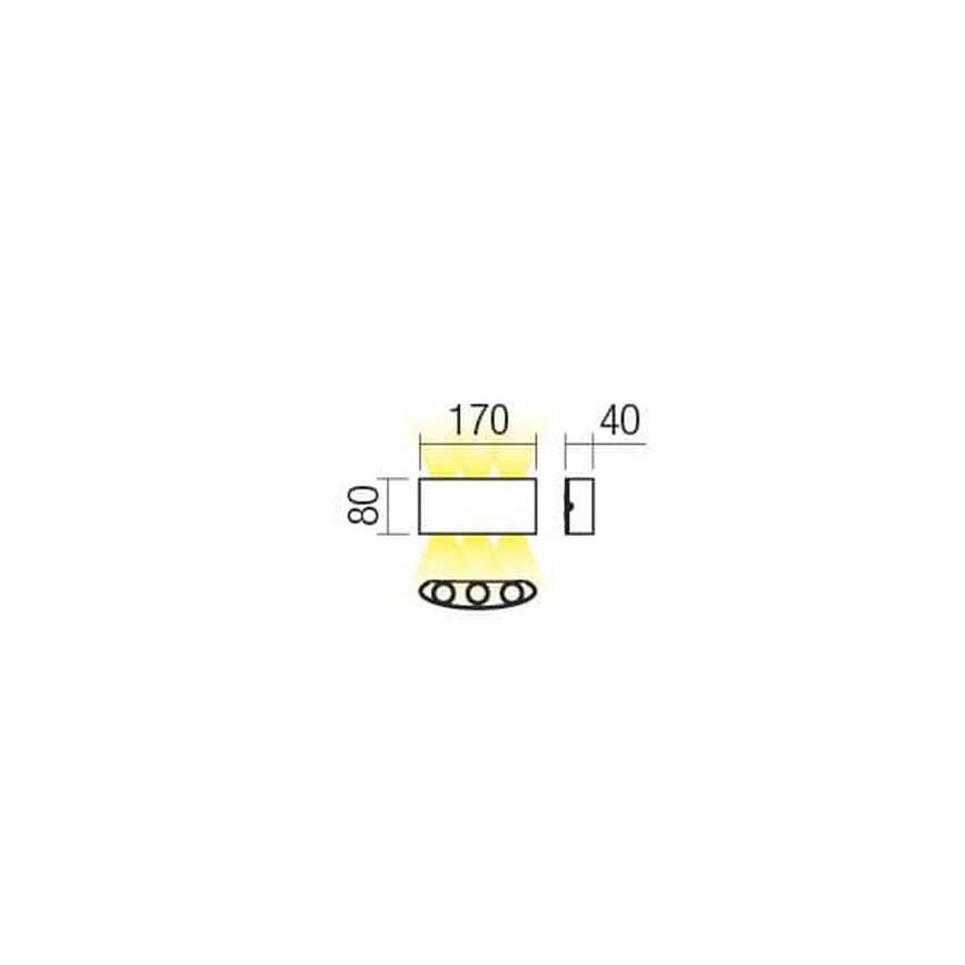 Redo 90227 - LED Väli seinavalgusti FABO LED/6W/230V 3000K IP54 pruun