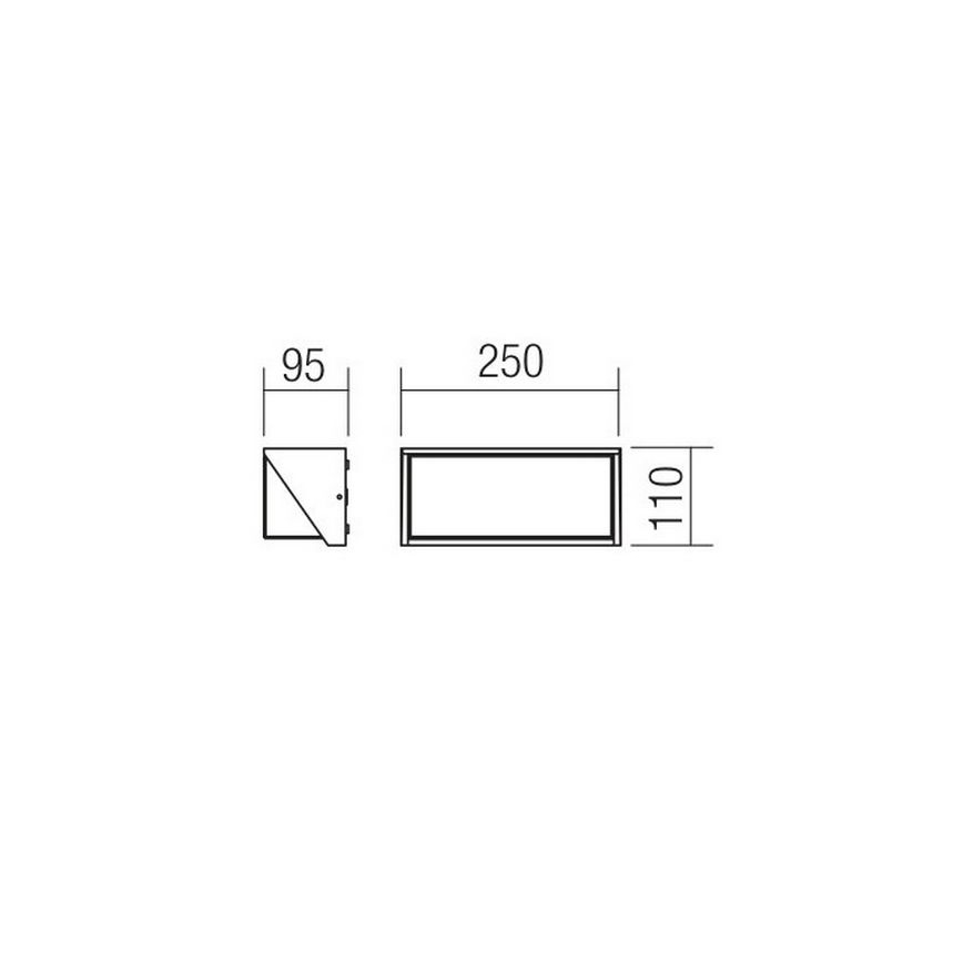 Redo 90238 - LED Väli seinavalgusti SPECTRA LED/16W/230V 3000K IP54 hall