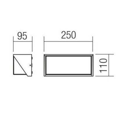 Redo 90239 - LED Väli seinavalgusti SPECTRA LED/16W/230V 3000K IP54 pruun