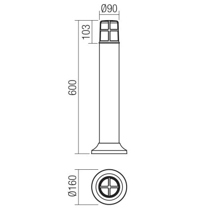 Redo 90246 - Välivalgusti TRITON 1xE27/28W/230V IP54 must