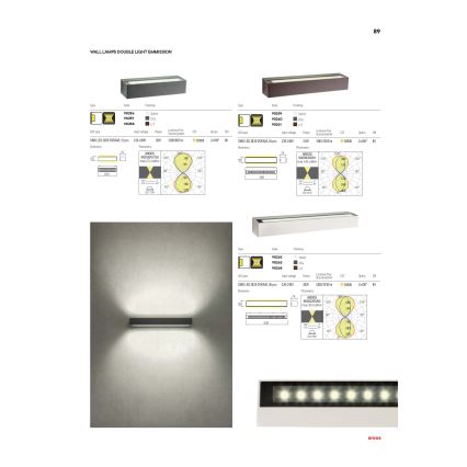 Redo 90261 - AROOS välisseinavalgusti LED, 21W, 230V, 3000K, IP65, pruun