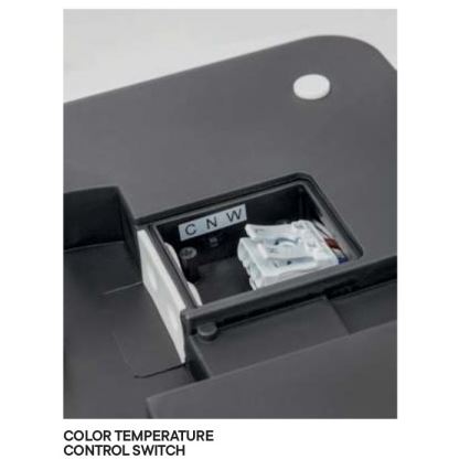 Redo 90286 - LEd Väli laevalgusti ISOLA LED/24W/230V d. 26 cm 3000/4000/6500K IP54 antratsiit