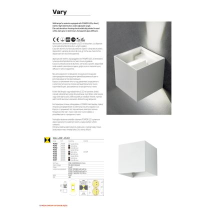 Redo 90302 - LED-välisseinavalgusti VARY 4xLED/5W/230V 3000K IP54 antratsiit