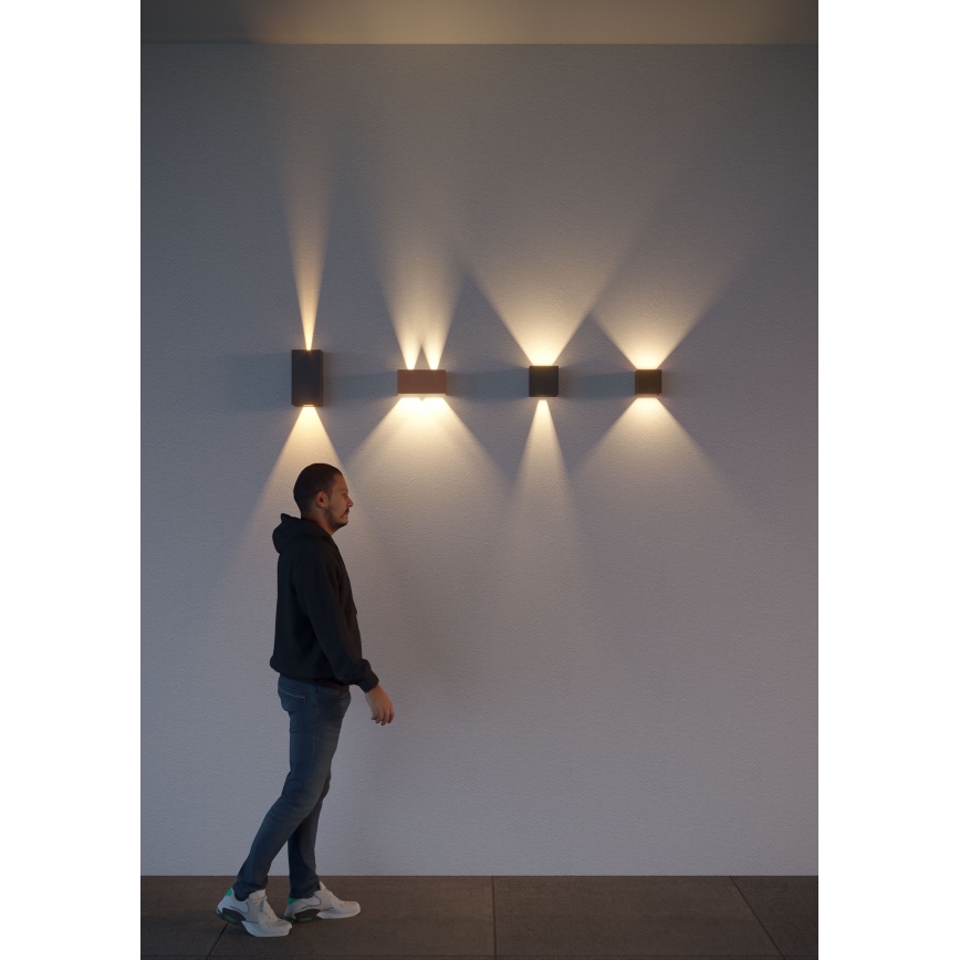 Redo 90304 - LED välisseinavalgusti VARY 4xLED/5W/230V 3000K IP54 pruun