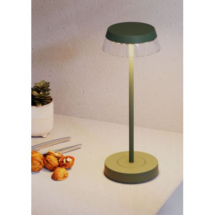 Redo 90309 - LED Hämardatav puutetundlik laualamp ILUNA LED/2,5W/5V 2700-3000K 3000 mAh IP65 roheline