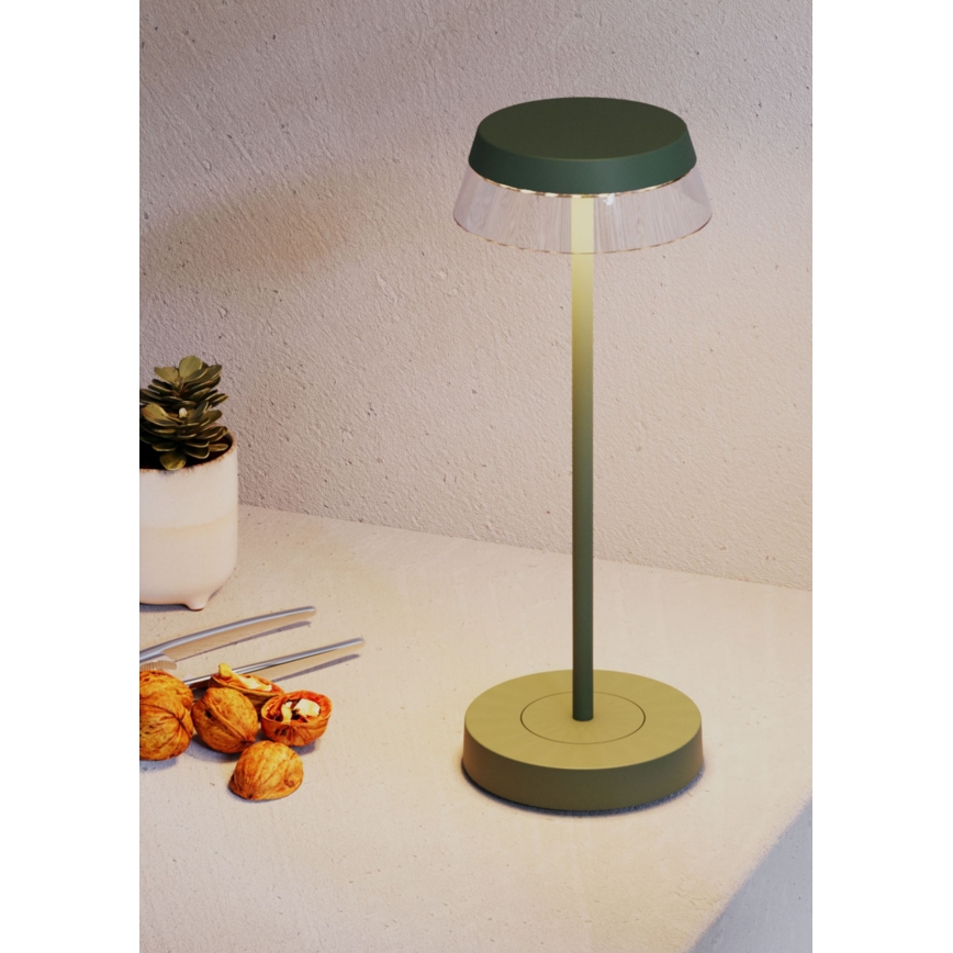 Redo 90309 - LED Hämardatav puutetundlik laualamp ILUNA LED/2,5W/5V 2700-3000K 3000 mAh IP65 roheline