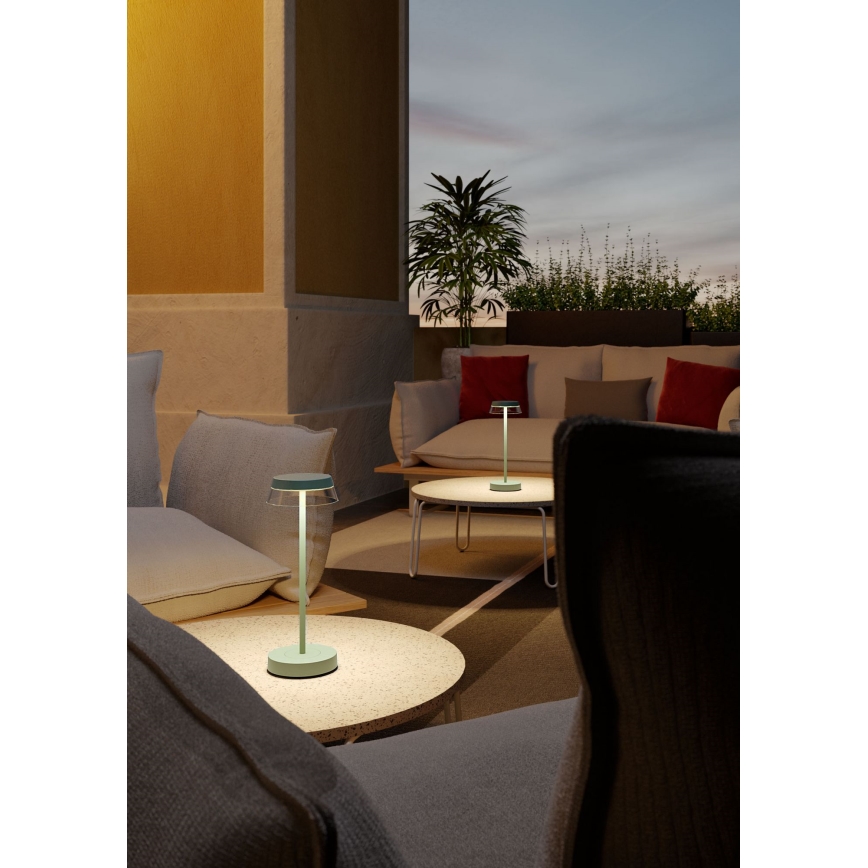 Redo 90309 - LED Hämardatav puutetundlik laualamp ILUNA LED/2,5W/5V 2700-3000K 3000 mAh IP65 roheline