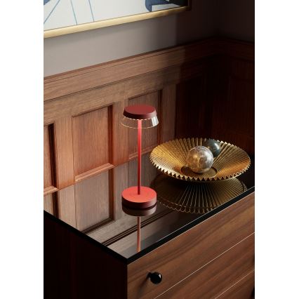 Redo 90311- LED Hämardatav puutetundlik laualamp ILUNA LED/2,5W/5V 2700-3000K 3000 mAh IP65 punane