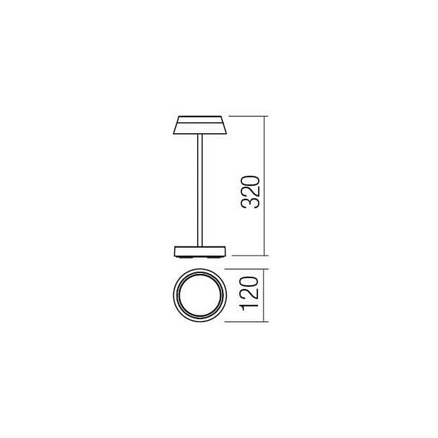 Redo 90311- LED Hämardatav puutetundlik laualamp ILUNA LED/2,5W/5V 2700-3000K 3000 mAh IP65 punane