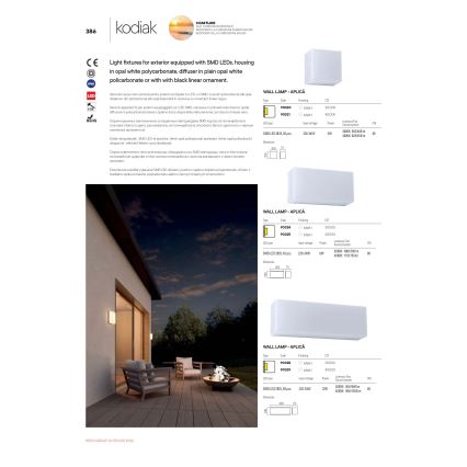 Redo 90320 - LED Väli seinavalgusti KODIAK LED/5W/230V IP65 valge