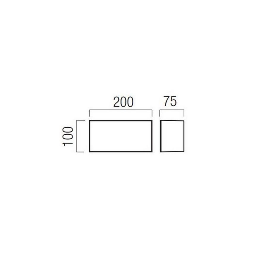 Redo 90326 - LED Väli seinavalgusti KODIAK LED/8W/230V IP65 valge/must