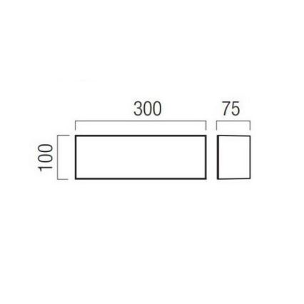 Redo 90329 - LED välisseinavalgusti KODIAK LED/12W/230V 4000K 30 cm IP65 valge