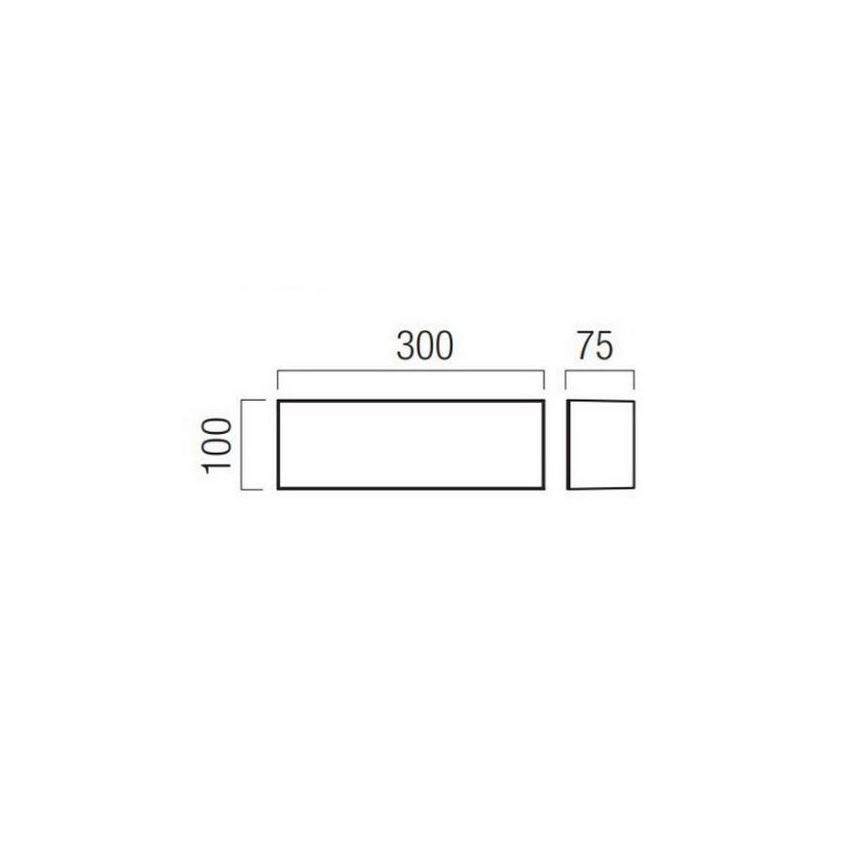 Redo 90329 - LED välisseinavalgusti KODIAK LED/12W/230V 4000K 30 cm IP65 valge