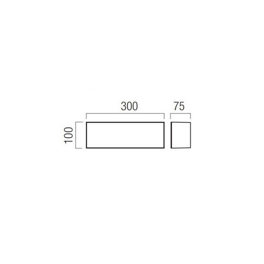 Redo 90330 - LED Väli seinavalgusti KODIAK LED/12W/230V IP65 valge/must