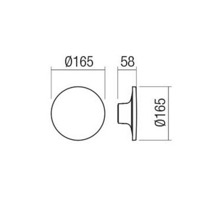 Redo 90369 - LED välisseinavalgusti AURA LED/8W/230V 3000K IP65 antratsiit
