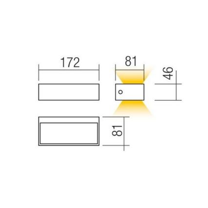Redo 90372 - LED Väli seinavalgusti LAMPRIS LED/9,5W/230V IP65 valge
