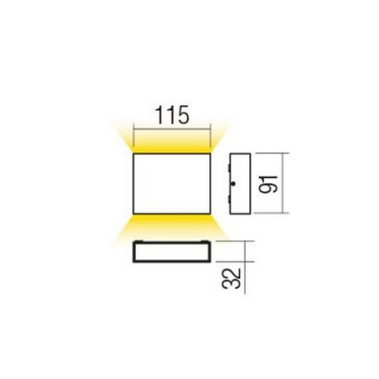 Redo 90375 - LED välisseinavalgusti KAMAL LED/6W/230V 3000K IP54 valge