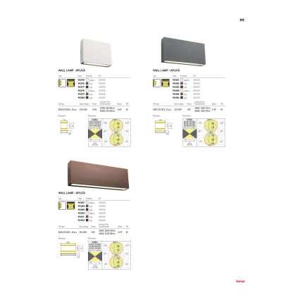 Redo 90376 - LED Väli seinavalgusti KAMAL LED/4,4W/230V 3000K IP54 hall