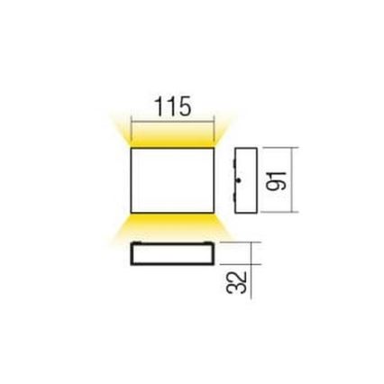 Redo 90376 - LED Väli seinavalgusti KAMAL LED/4,4W/230V 3000K IP54 hall