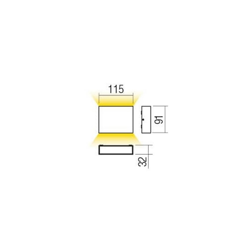 Redo 90376 - LED Väli seinavalgusti KAMAL LED/4,4W/230V 3000K IP54 hall
