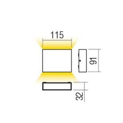 Redo 90377 - LED Väli seinavalgusti KAMAL LED/4,4W/230V 3000K IP54 pruun