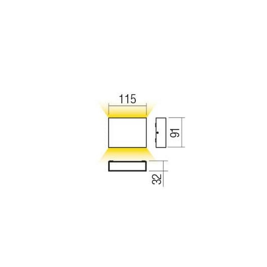 Redo 90377 - LED Väli seinavalgusti KAMAL LED/4,4W/230V 3000K IP54 pruun