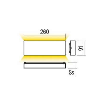 Redo 90387 - LED Väli seinavalgusti KAMAL LED/15W/230V 3000K IP54 valge