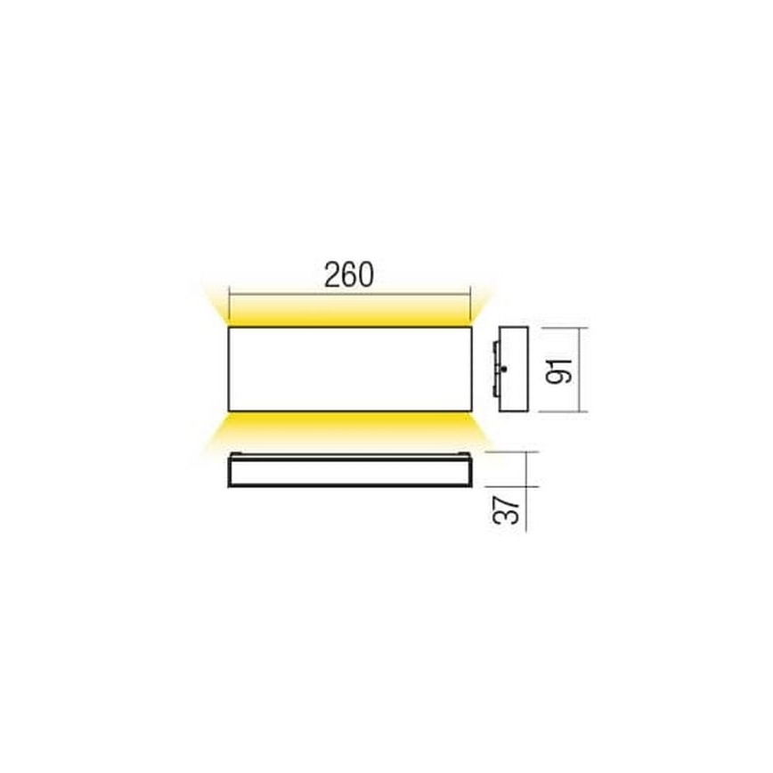 Redo 90387 - LED Väli seinavalgusti KAMAL LED/15W/230V 3000K IP54 valge