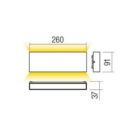 Redo 90388 - LED Väli seinavalgusti KAMAL LED/15W/230V 3000K IP54 hall