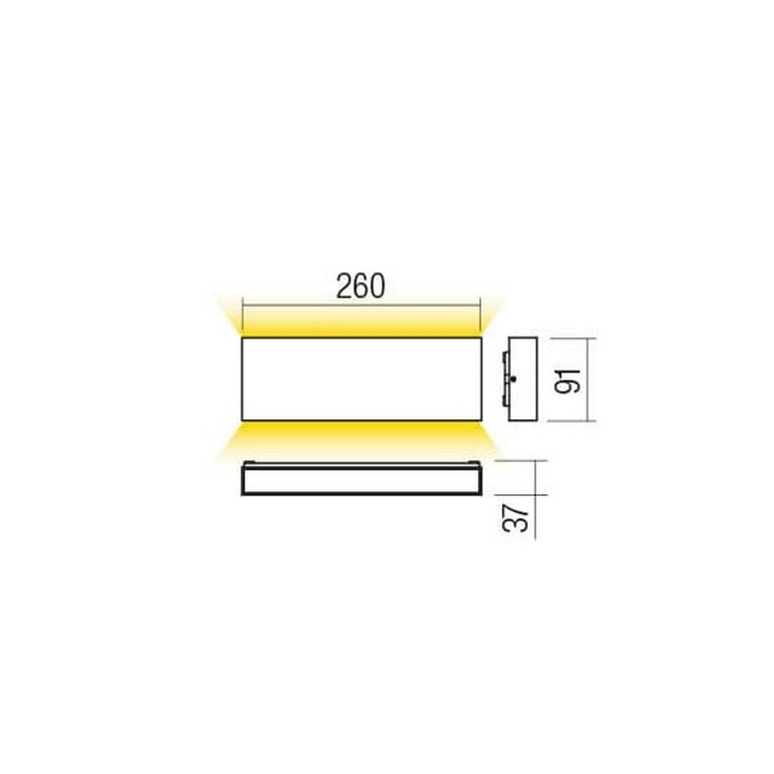 Redo 90388 - LED Väli seinavalgusti KAMAL LED/15W/230V 3000K IP54 hall