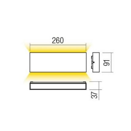 Redo 90389 - LED Väli seinavalgusti KAMAL LED/15W/230V 3000K IP54 pruun