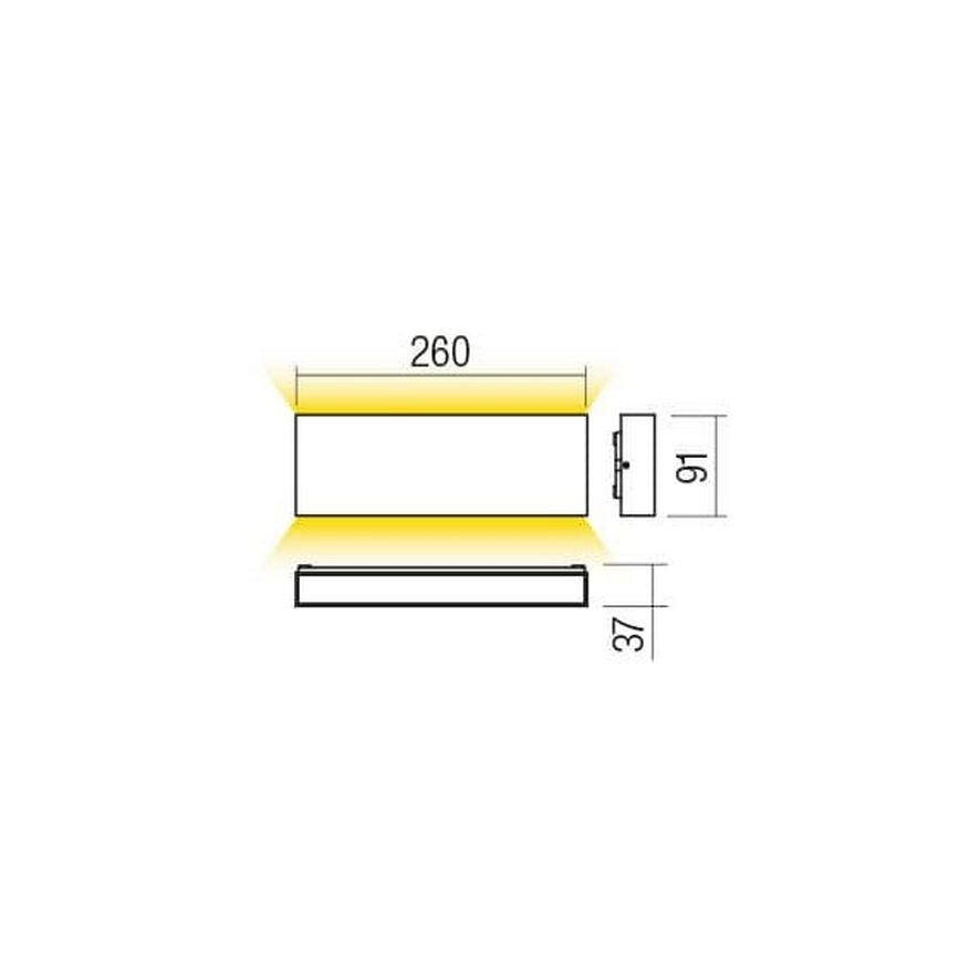 Redo 90389 - LED Väli seinavalgusti KAMAL LED/15W/230V 3000K IP54 pruun