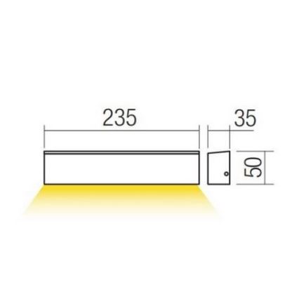 Redo 90393 - LED Väli seinavalgusti OMNIA LED/12W/230V 3000K IP54 valge