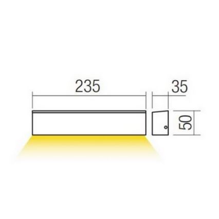 Redo 90394 - LED Väli seinavalgusti OMNIA LED/12W/230V 3000K IP54 hall