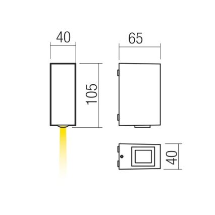 Redo 90413 - LED Väli seinavalgusti ACE LED/3,36W/230V 3000K IP54 valge