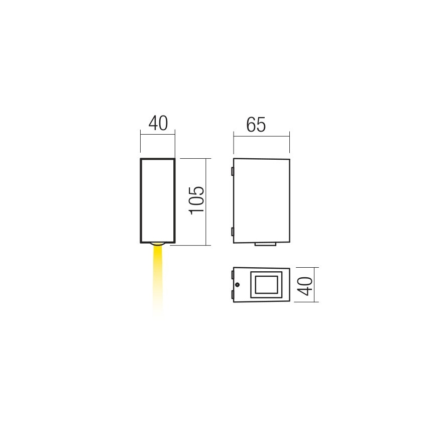 Redo 90417 - LED Väli seinavalgusti ACE LED/3,36W/230V 3000K IP54 pruun