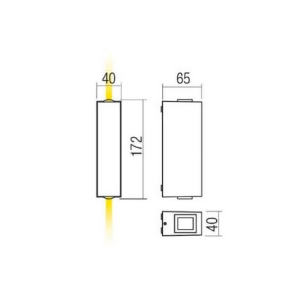 Redo 90424 - LED Väli seinavalgusti ACE LED/5,84W/230V 4000K IP54 pruun